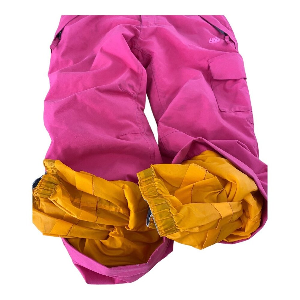 686 Girls Youth infinity Medium Cargo Snow Ski Pants Pink Insulated - Picture 6 of 16